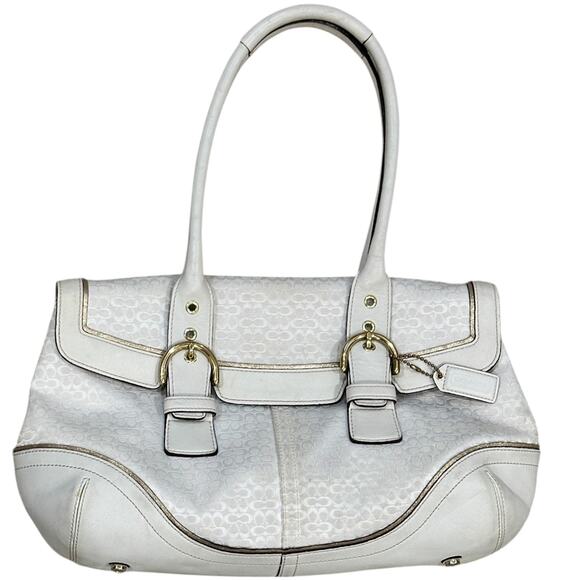 Y2K Coach 1458 Signature Hampton Handbag - Picture 1 of 9